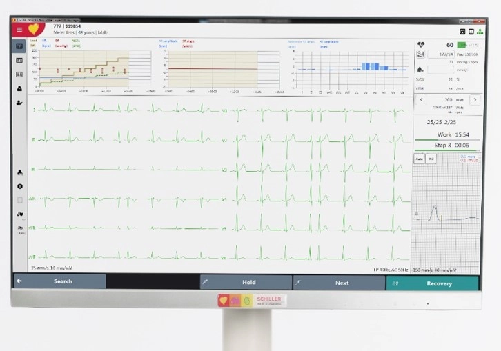 Σύστημα για την διενέργεια δοκιμασίας κόπωσης και ΗΚΓφημα ηρεμίας, CS-104