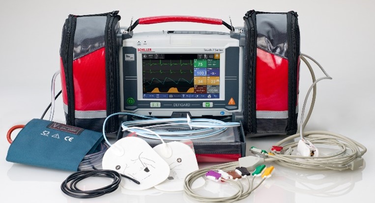 Μόνιτορ παρακολούθησης ζωτικών παραμέτρων και απινιδωτή, DEFIGARD TOUCH 7